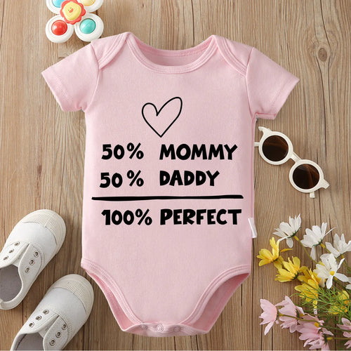 100% Cotton Onesie Cloths We Are Happy Family Exquisite Print Comfortable Bodysuit for Baby Jumpsuit for 0 To 12 Months Newborn